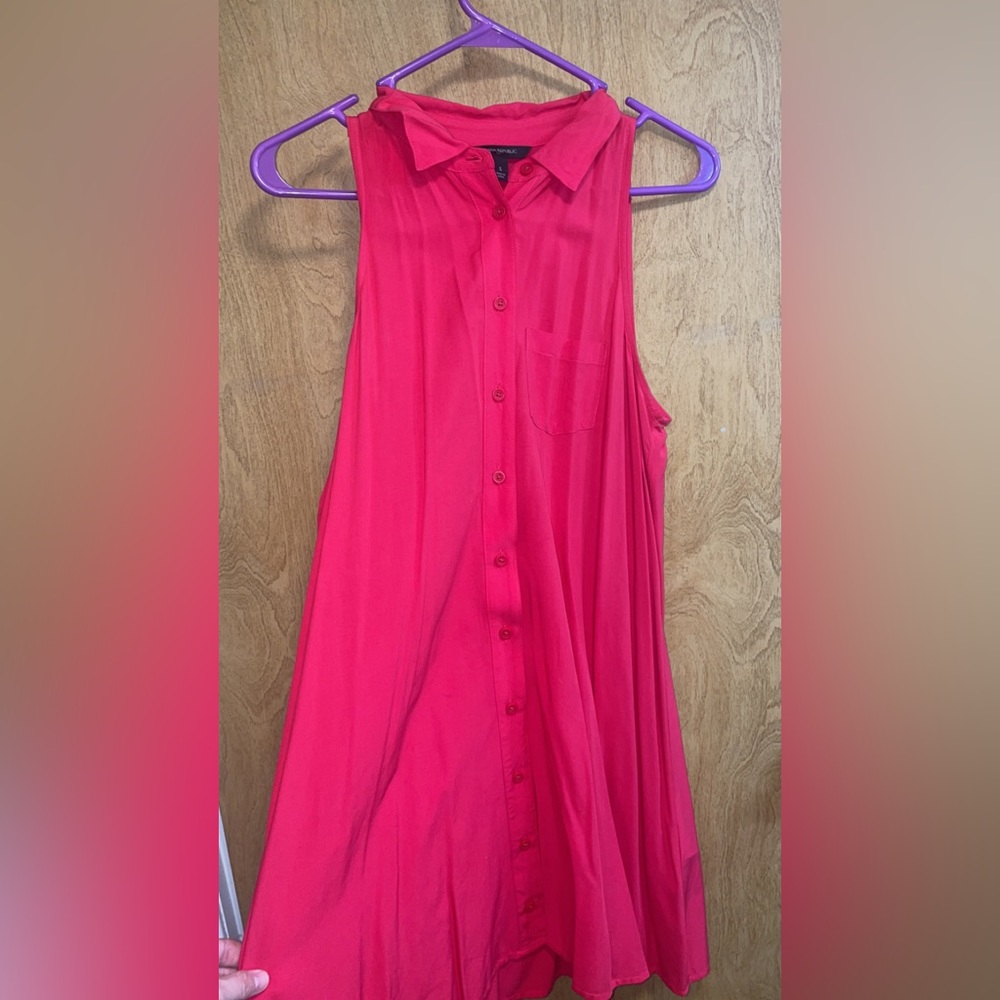 Banana republic pink button up dress
